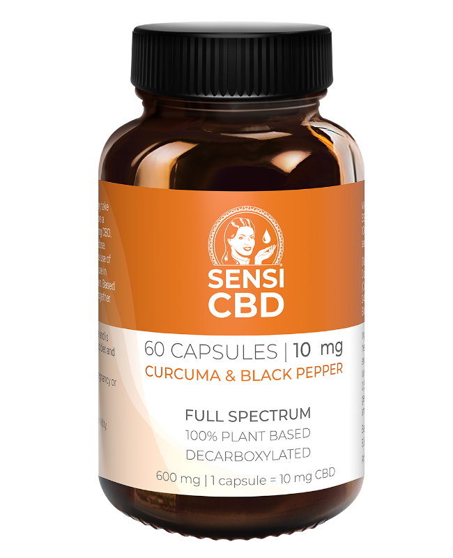 Image de Capsules de CBD avec curcuma (CMD 10mg, curcuma 24 mg)